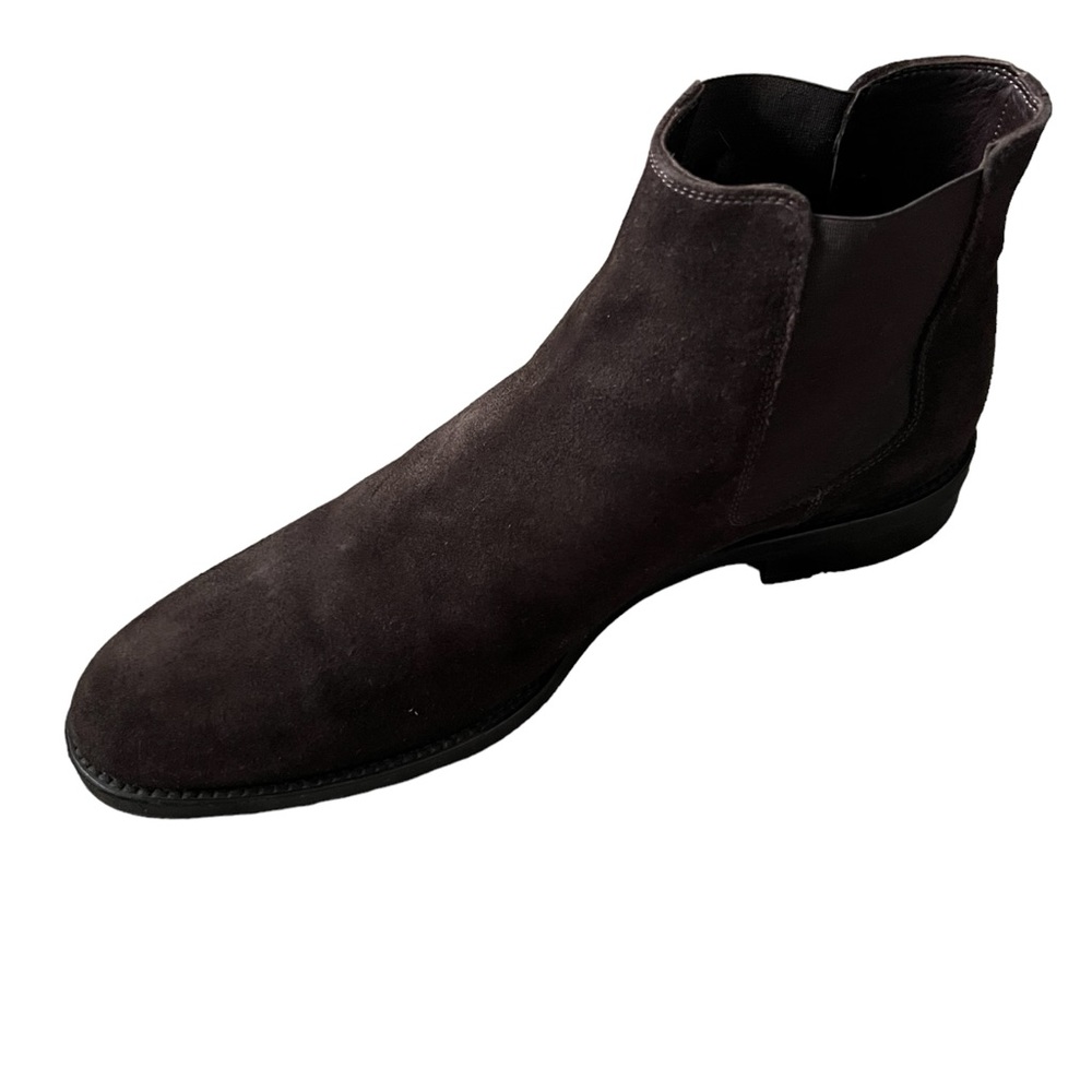 Salvatore Ferragamo Brown Suede Classic Chelsea Boots Side 10 - Picture 3 of 13